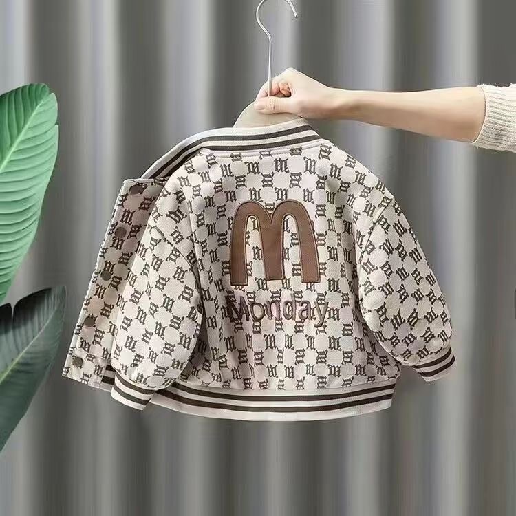 男童女童外套秋2025洋气休闲新款儿童宝宝帅气棒球夹克上衣秋装