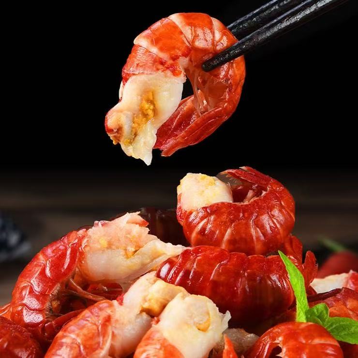 2025新虾尾5大包大一级龙虾尾70粒/包到新鲜现剥现发顺丰冷链发出