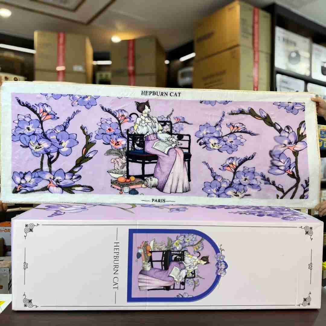 赫本猫法式轻奢卧室床边毯ins客厅茶几垫加厚毛绒地毯【60*160cm】