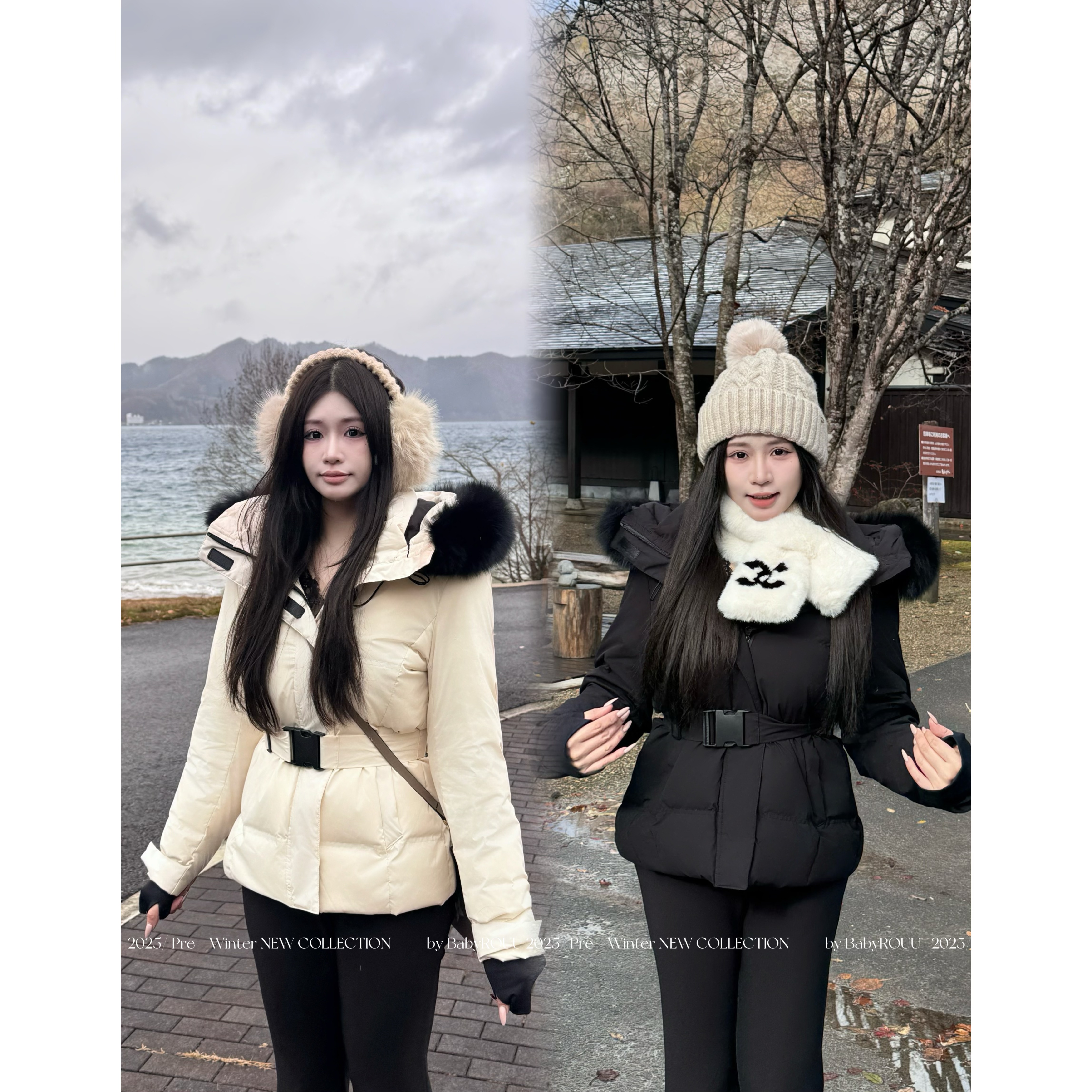 【韩女羽绒服】温与柔气质时髦韩系复古百搭显瘦暖和狐狸毛羽绒外套