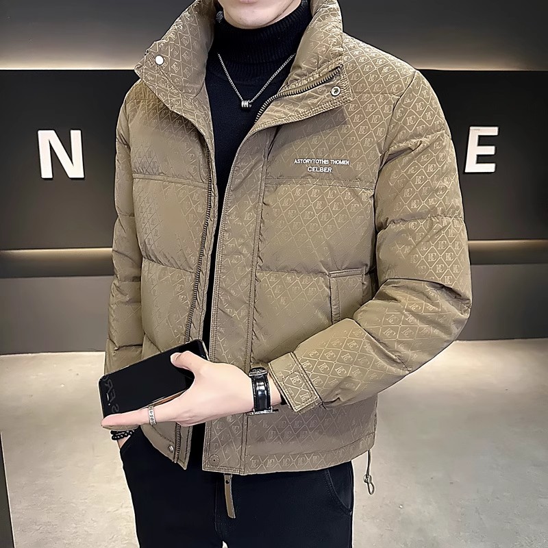 啄木鸟高端翻领加厚服男士冬季年新款运动保暖面包服外套男