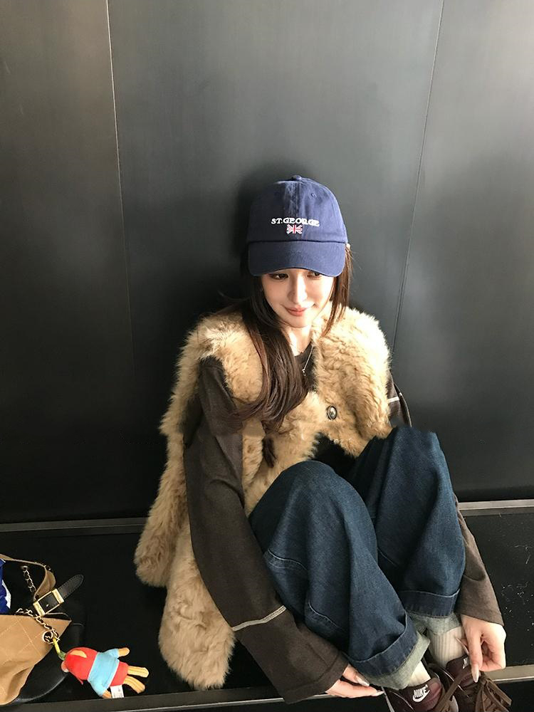 欧尼马甲秋冬新款环保皮草外套年轻款仿羊羔毛托斯卡纳皮毛一体