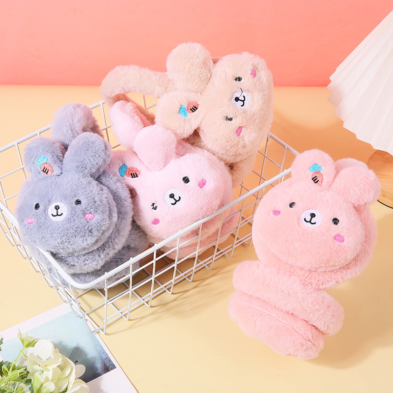 耳罩儿童保暖兔子卡通耳暖外贸冬男女童批发护耳朵包防冻儿童耳罩