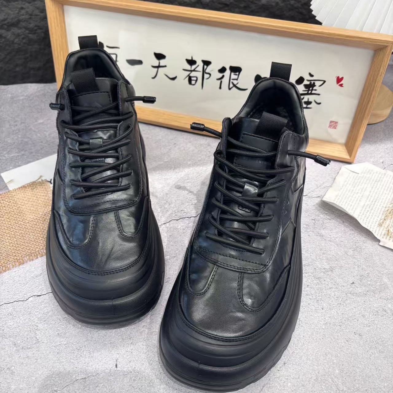 32326-101玛莎玛索冬季新款大棉休闲保暖百搭男士皮鞋男鞋