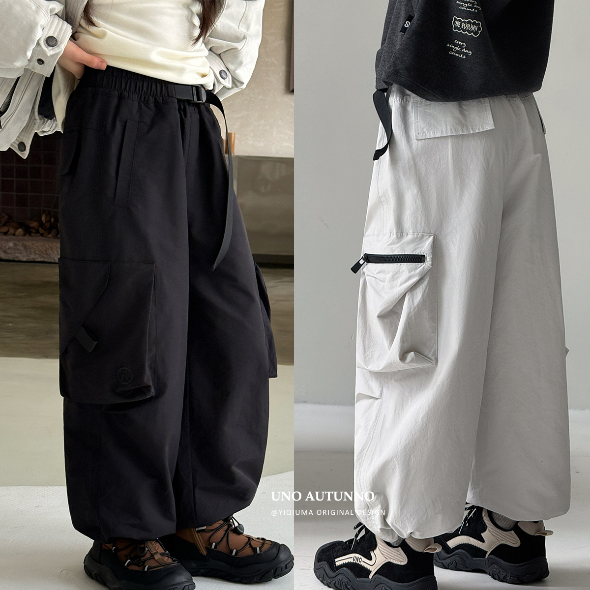 现货「UNO AUTUNNO」【冬日特调】定制锦棉女童冬套绒冲锋裤GD2204