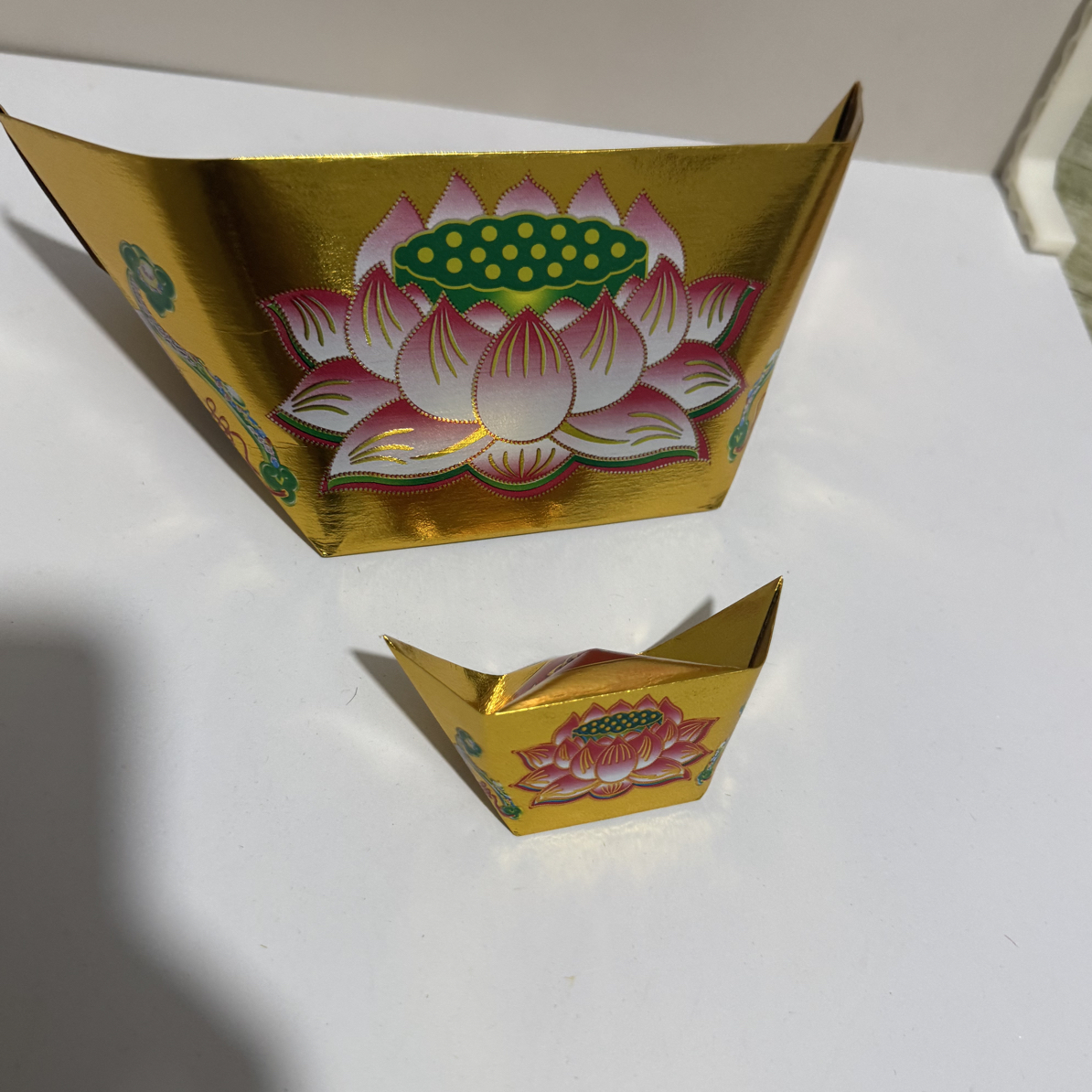 多种规格金银色加厚手工折纸半成品包邮送袋子