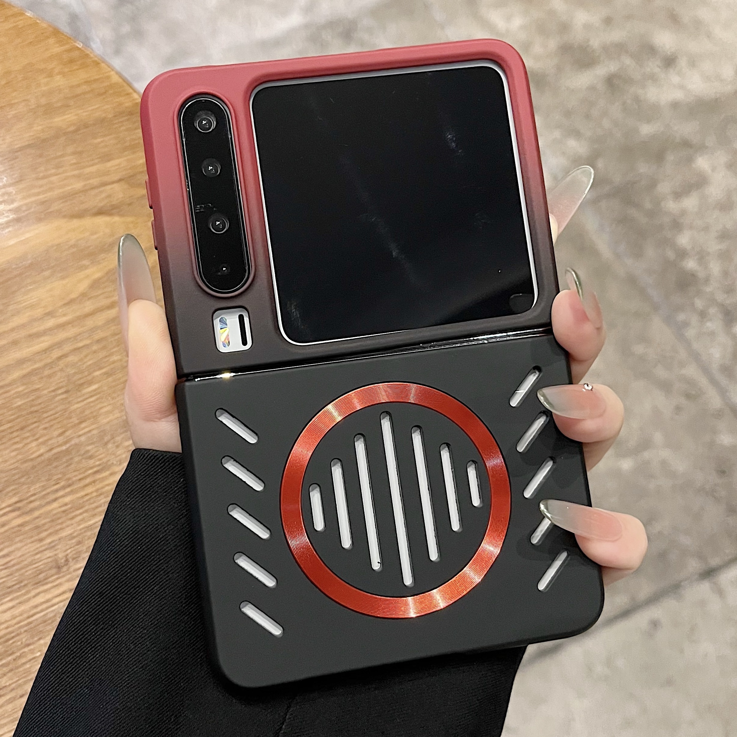 适用于华为PuraX典藏版折叠屏手机壳新强力磁吸P50pocket磨砂镂空