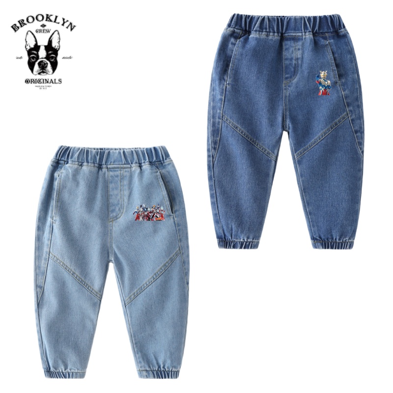 迪迦奥特曼2025春秋新款儿童牛仔裤透气百搭休闲秋季童装长裤韩版