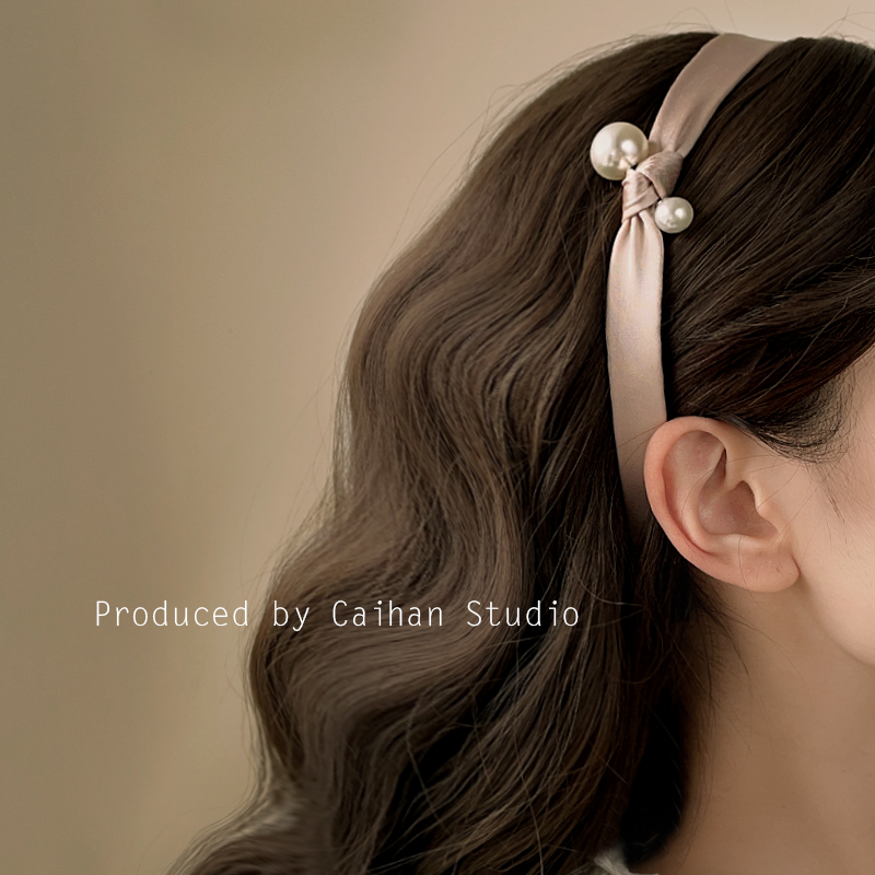 法式复古缎面打结气质发箍赫本风高级感小众简约ins甜美百搭发饰