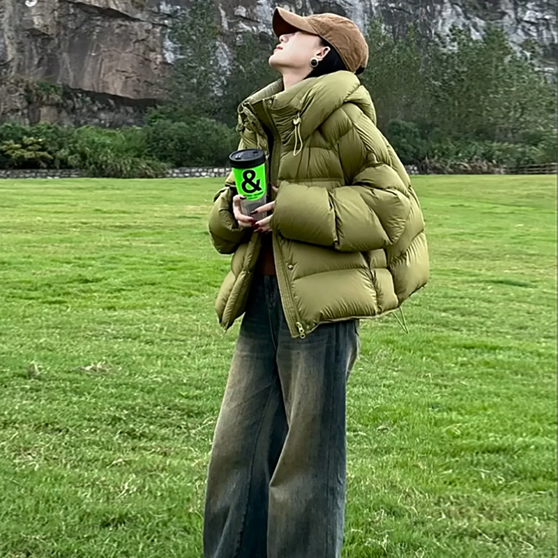 棉服女款爆款2025新款厚棉衣短款宽松连帽冬季外套反季小个子棉袄