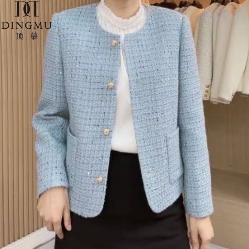 妈妈装短款减龄上衣时尚洋气春装气质女士小香风外套修身女春秋款