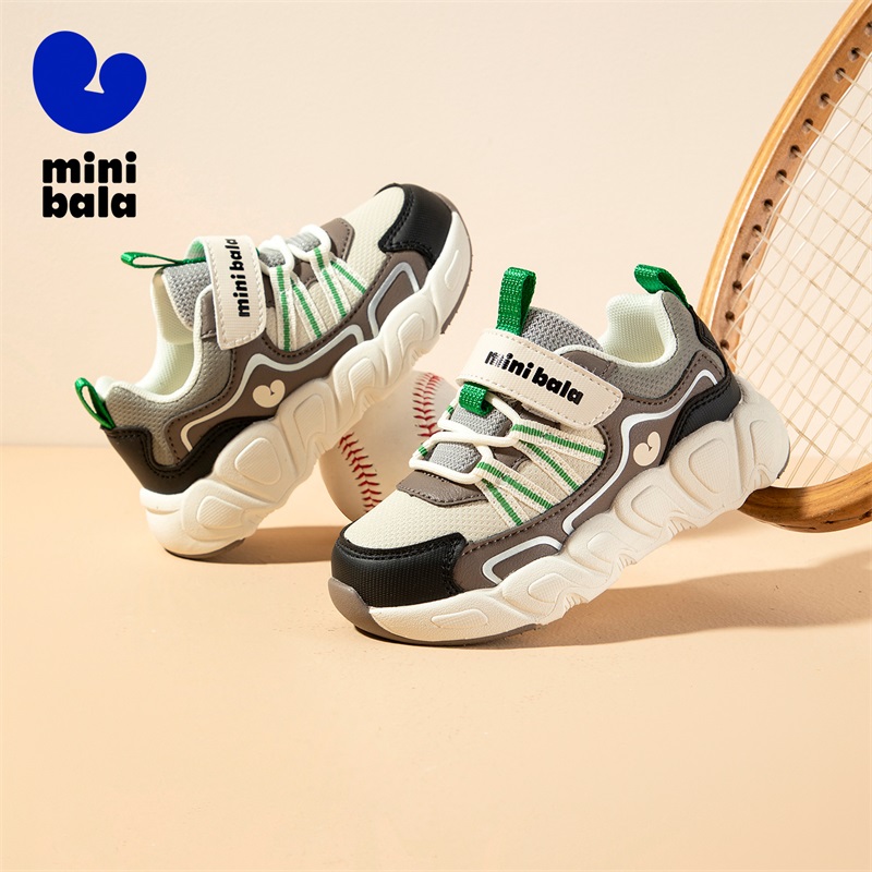迷你巴拉巴拉童鞋春秋新款儿童软底鞋子男童透气防滑运动鞋户外