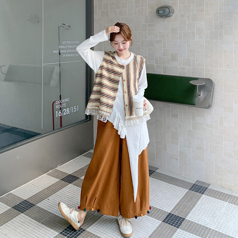 盐甜系不规则T恤马甲半裙套装2025春秋新款小众复古文艺范三件套