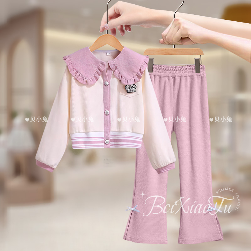 女童小香风套装2025春秋新款洋气时髦秋季6-12岁儿童服装中大童装