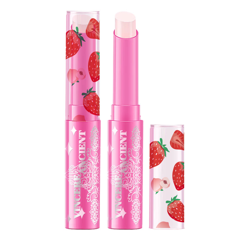 泰国小草莓滋润防干裂淡化唇纹保湿去死皮变色唇膏唇膏变色润唇膏