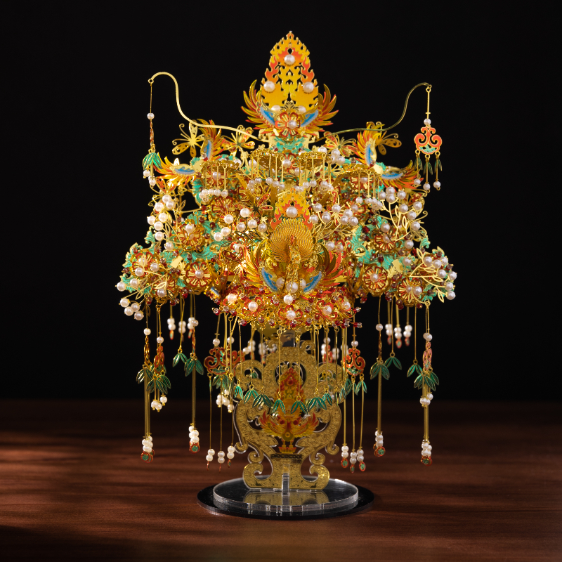 拼酷金翅鸟冠宋代3D金属拼图传统艺术手工diy国风专属礼物