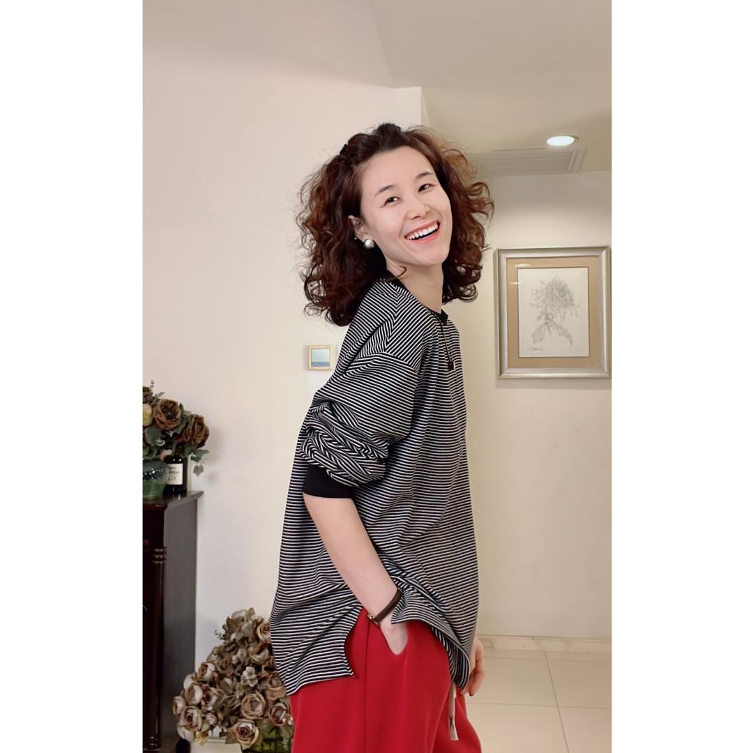 “薯条”春夏打底长袖内搭可外穿宽松显瘦经典条纹百搭长袖62270