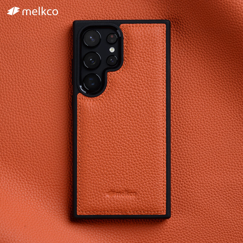 Melkco适用三星S25Ultra手机壳s24ultra真皮硅胶全包壳S23+防摔壳