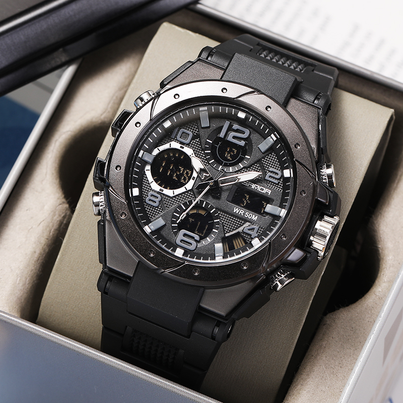 新款男款时尚男士手表炫酷多功能防水夜光黑武士高颜值潮流男表