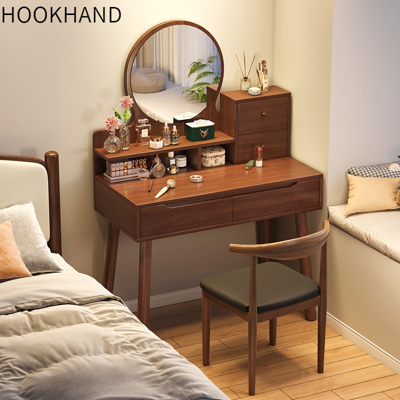 梳妆台卧室化妆桌简约桌子小户型化妆收纳书桌一体化妆台