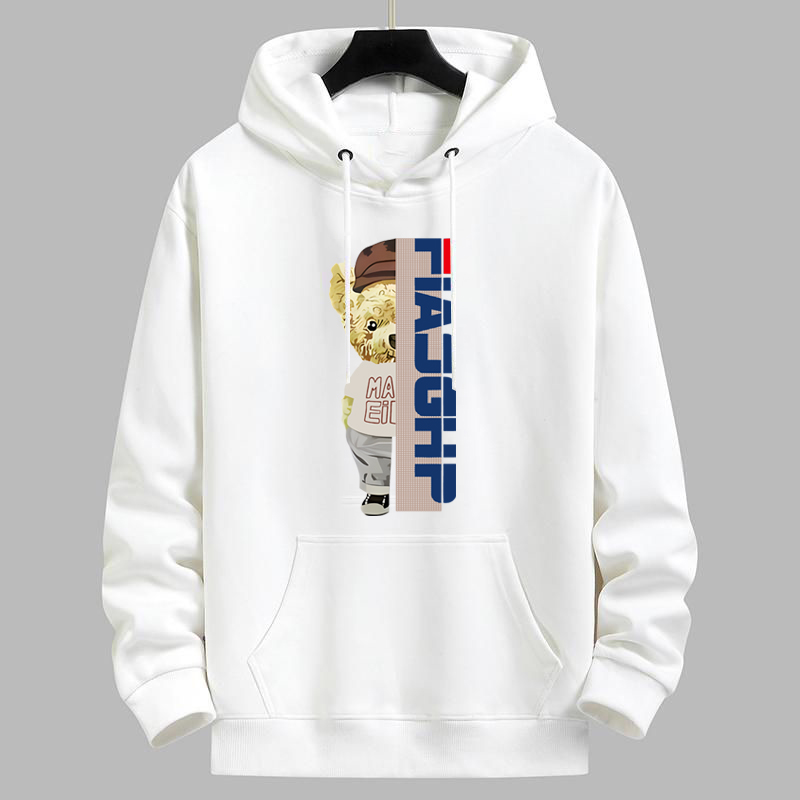 纯棉秋冬季男女连帽卫衣加绒加厚潮流套头情侣装休闲时尚打底衫男