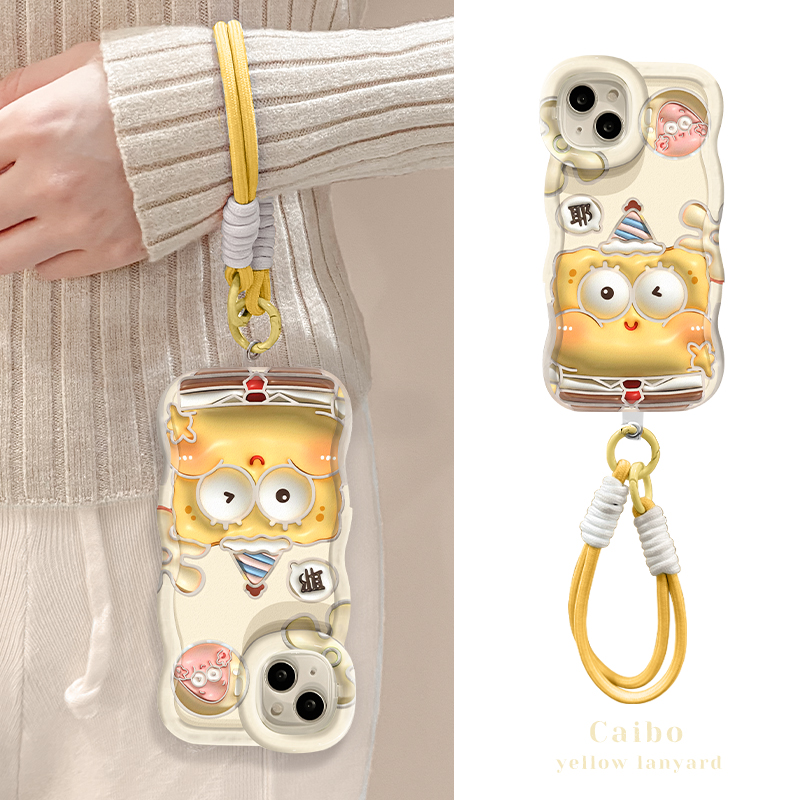 适用苹果17华为vivo/oppo小米iPhone海绵宝宝派大星双支架手机壳