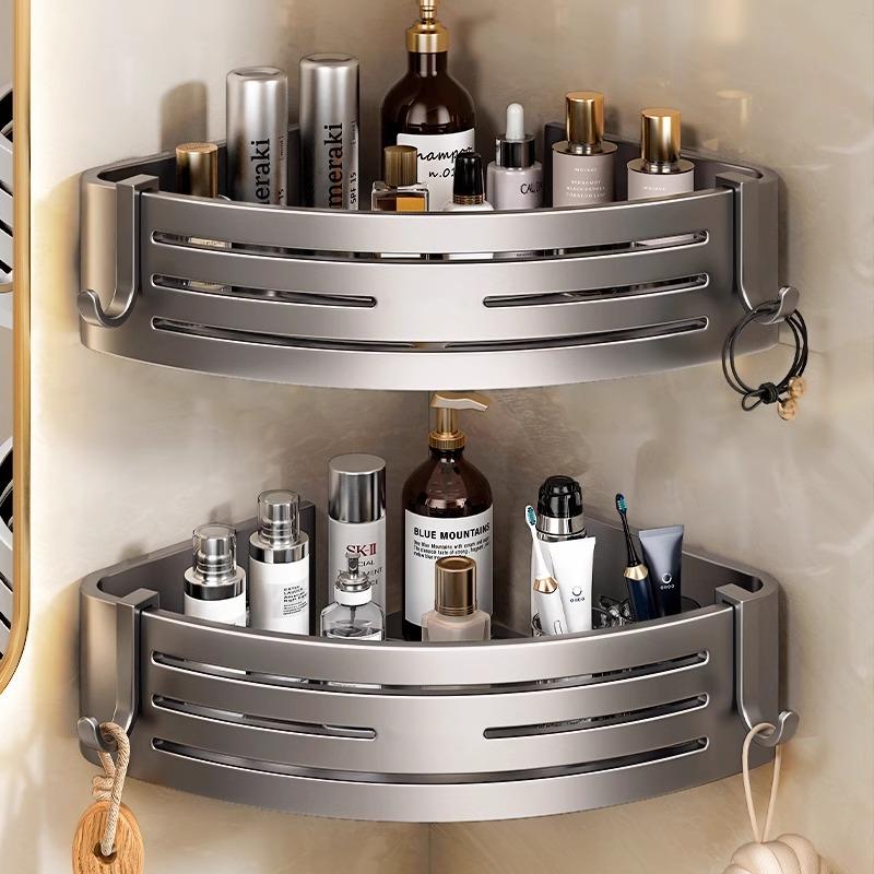 百年正和卫生间置物架大全浴室三角架免打孔壁挂厕所洗漱台收纳架