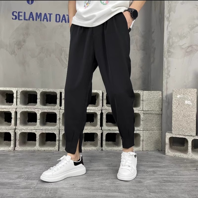 坠感西裤男士九分裤春秋季宽松小脚直筒裤商务潮流百搭休闲束脚裤