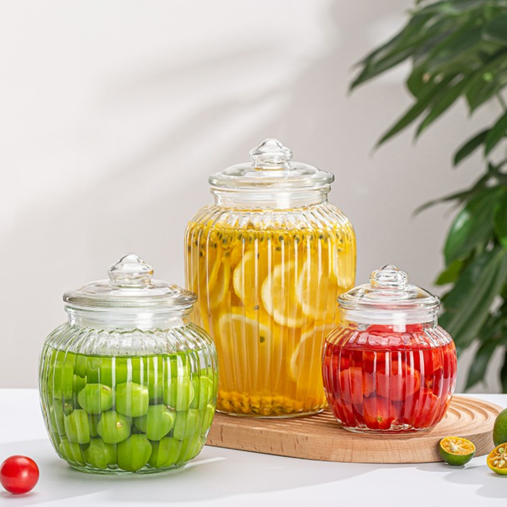 玻璃食品罐泡菜坛子酸菜咸菜罐子密封储物收纳玻璃罐腌制储存泡酒