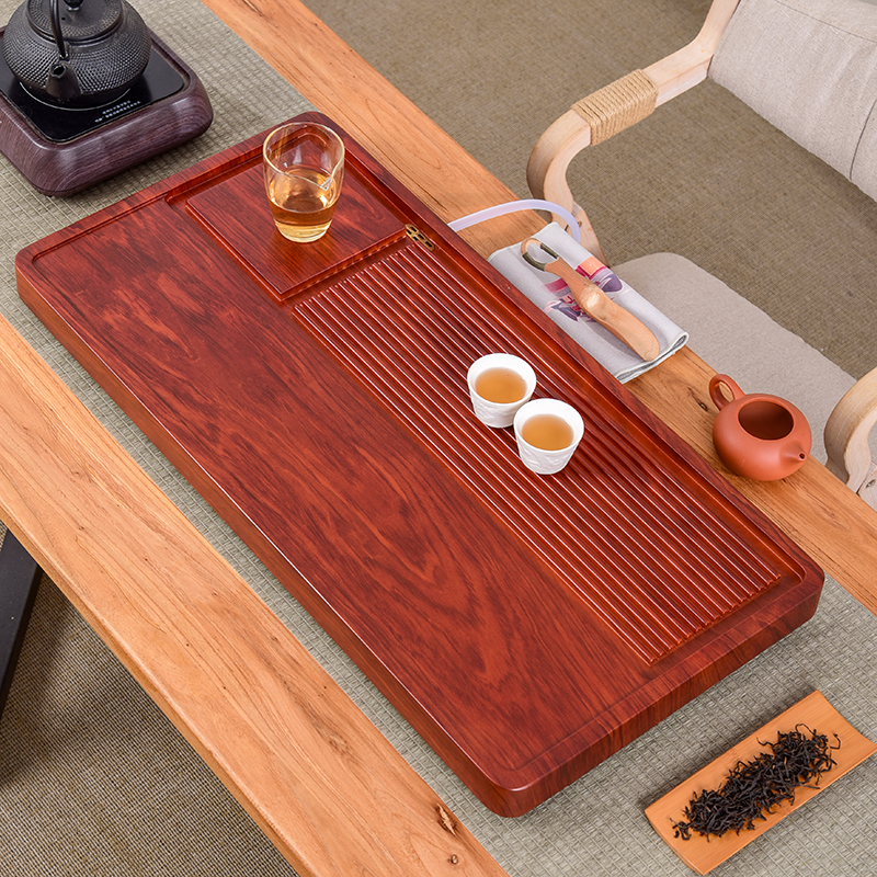 半壁江山90*45*4高端茶盘家用实木茶托盘排水茶具干泡茶台大茶海