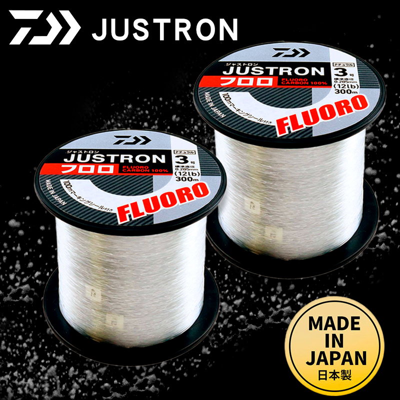 达瓦JUSTRON日本进口高强度耐磨泛用碳素线钓鱼线渔具前导线路亚