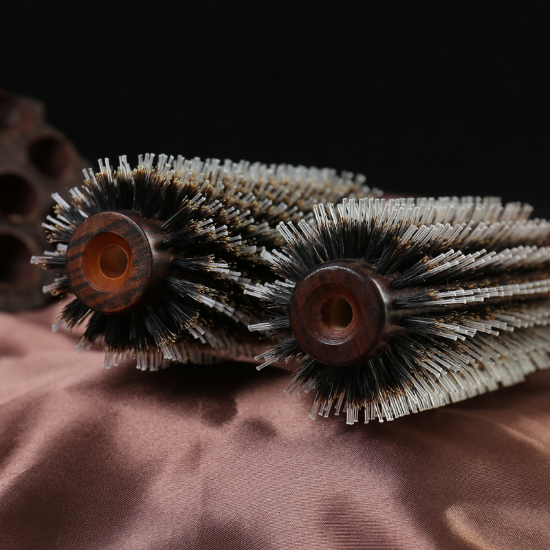 发廊专业猪鬃毛梳子圆滚梳卷发梳子蓬松卷梳理发店女家用造型木梳