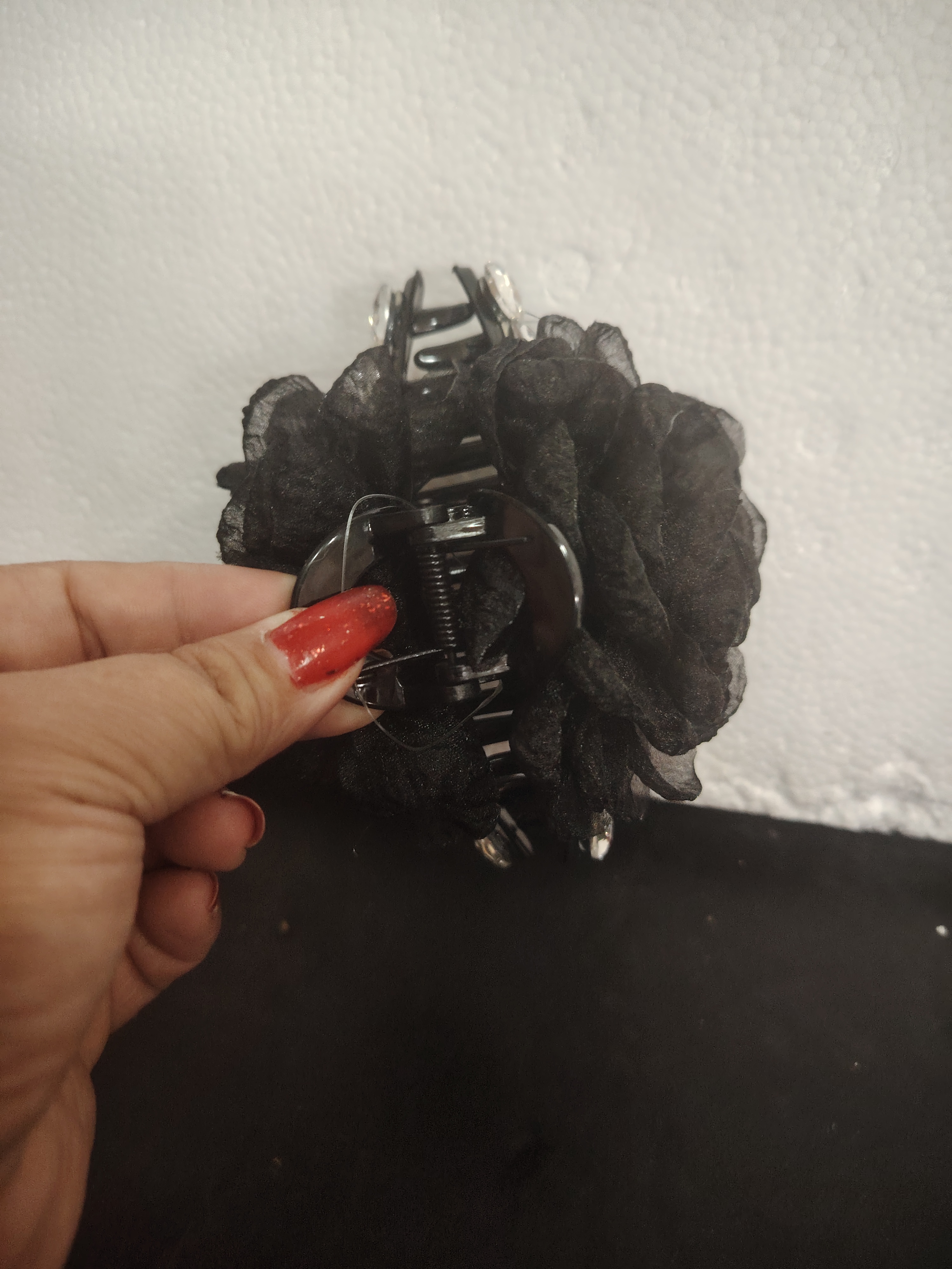 @(2)气质优雅手工花朵发夹韩式百搭后脑勺抓夹简约头饰