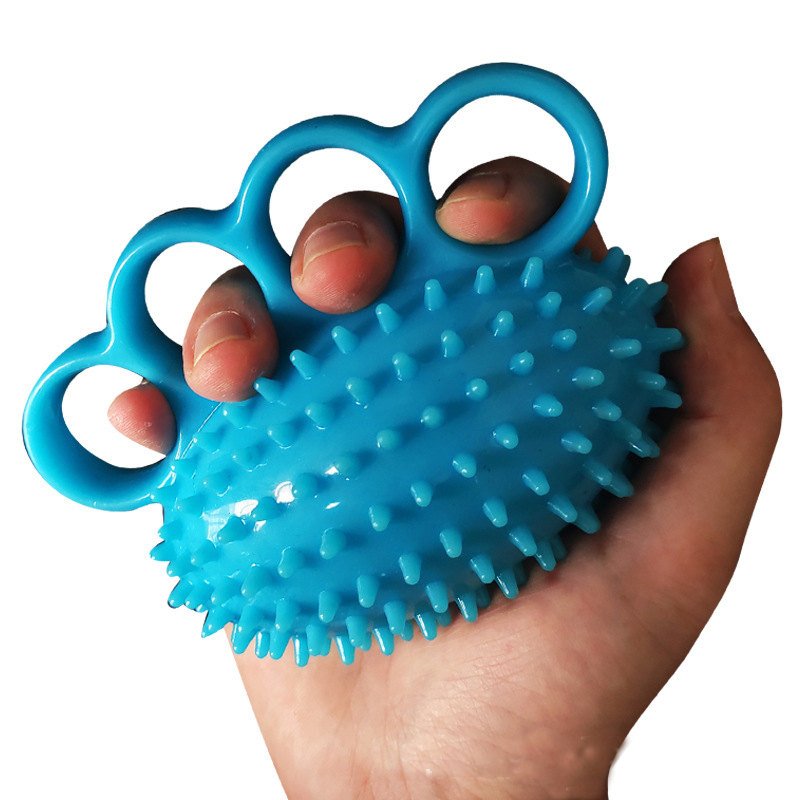 高弹分指握力球器刺球按摩老人康复手指训练握力圈海绵球康复训练