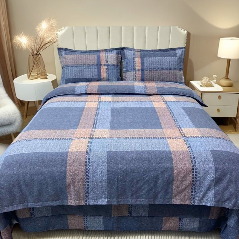 新款加厚纯棉四件套斜纹亲肤全棉磨毛单双人简约印花保暖床品套件