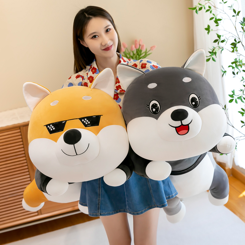 哈士奇公仔毛绒玩具二哈抱枕趴睡枕床上夹腿玩偶大号狗布娃娃礼品
