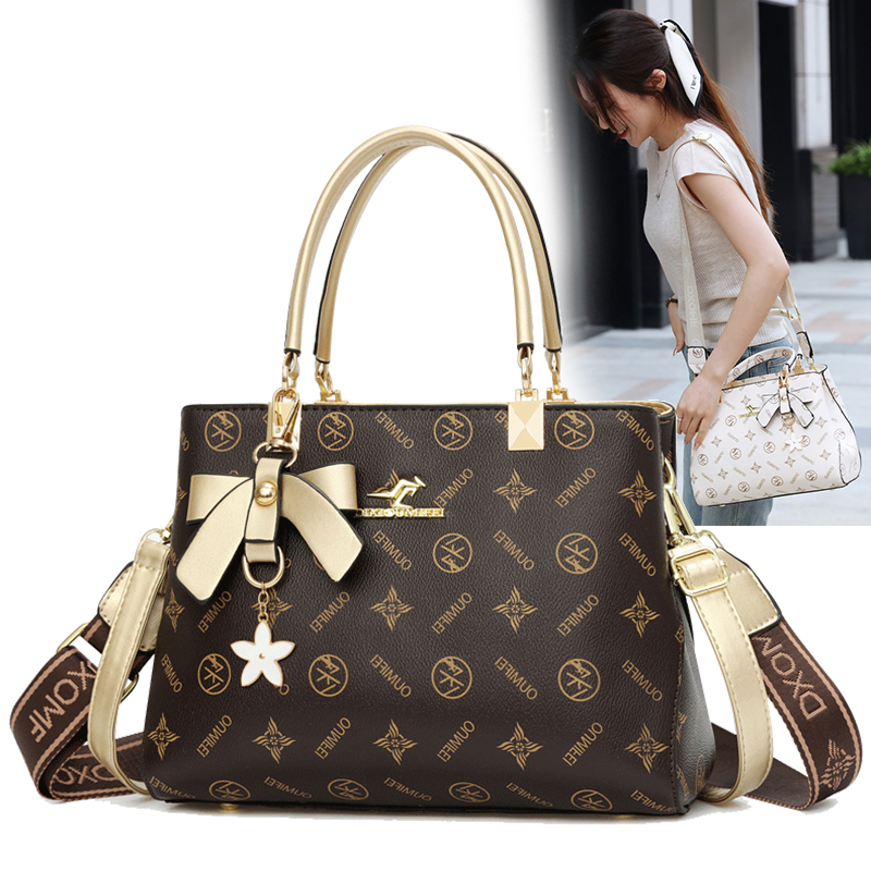 长31宽13高21.5cm新款大气中年女士包包斜挎包手提包经典印花