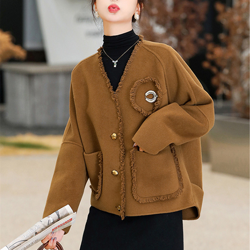 短款毛呢外套女小个子2025秋冬新款复古港风洋气减龄百搭呢子外搭