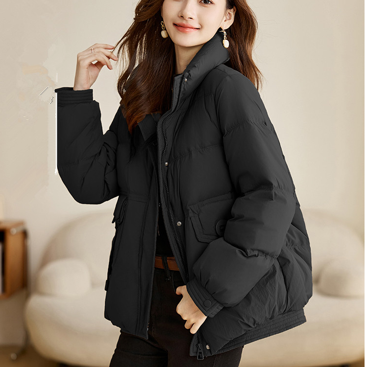 55178 短款棉服女2025新款时尚立领棉衣百搭保暖冬装显瘦外套棉袄