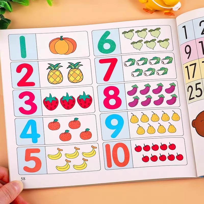 宝宝看图认数字1到100儿童认数绘本3-6岁幼儿园数学启蒙小中大班
