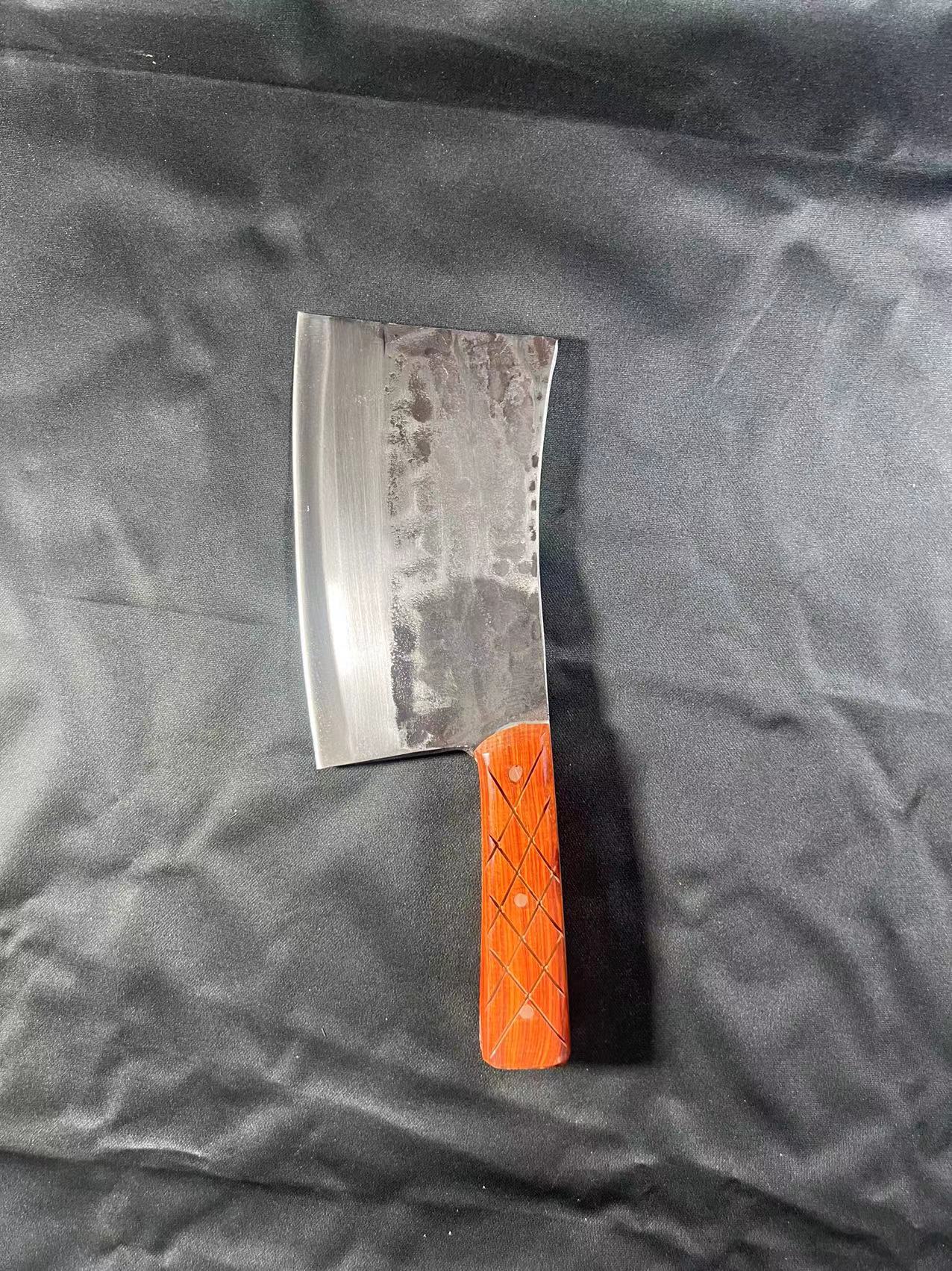 手工锻打商用斩骨刀家用老式锤纹砍骨刀