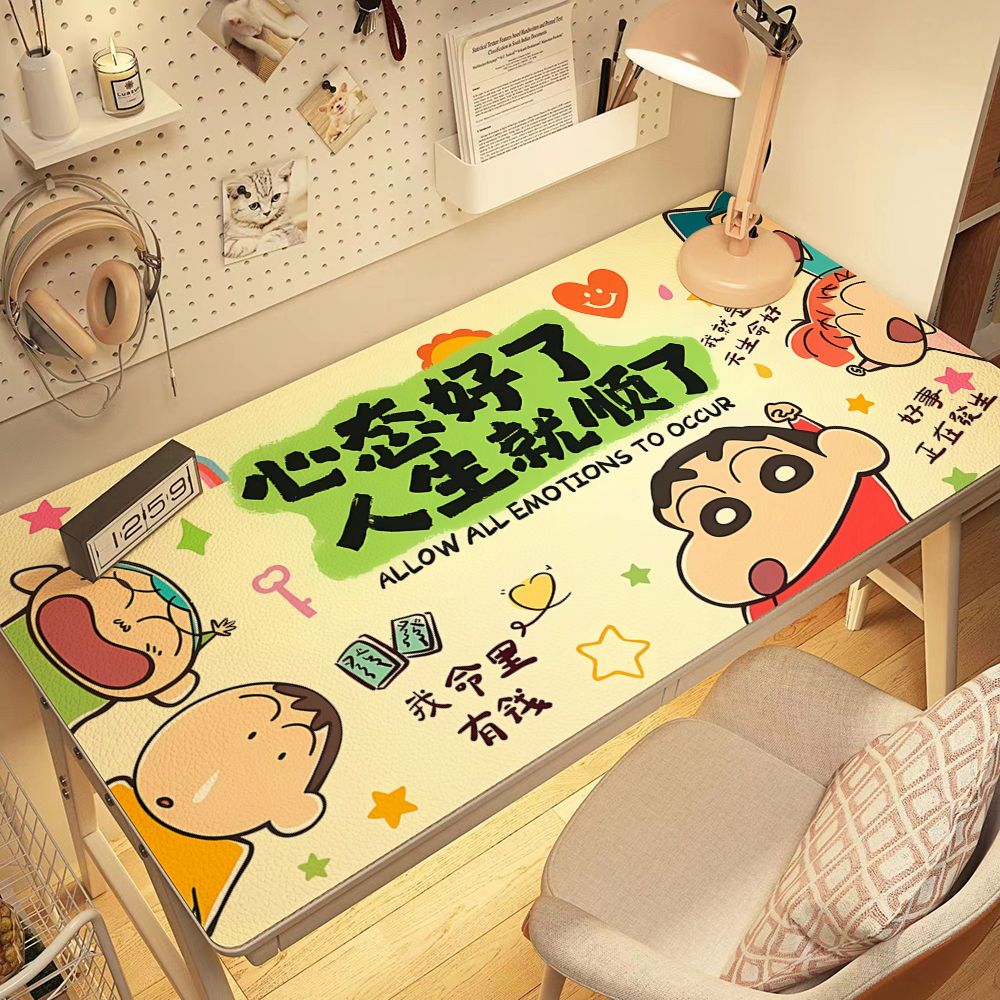 卡通动漫防水皮革桌垫ins风加厚学生写字台垫家用宿舍书桌垫耐脏