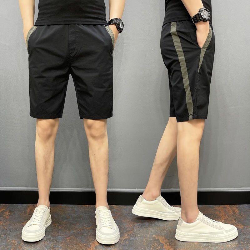 夏季男外穿冰丝薄款短裤修身韩版沙滩裤潮2024新款网红运动五分裤