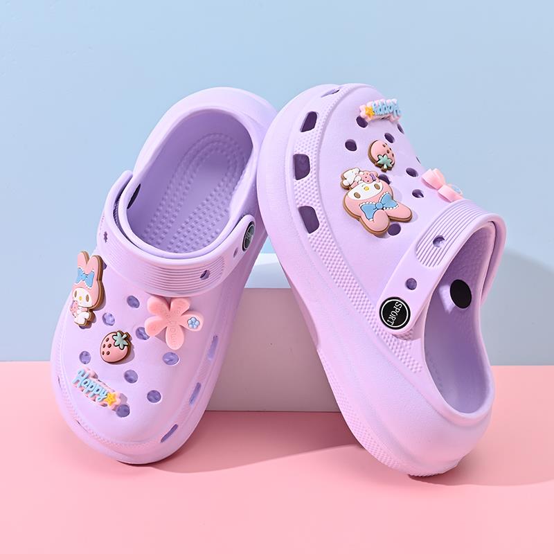 女童洞洞鞋夏季宝宝凉拖鞋儿童凉鞋防滑外穿美乐蒂亲子室内沙滩鞋