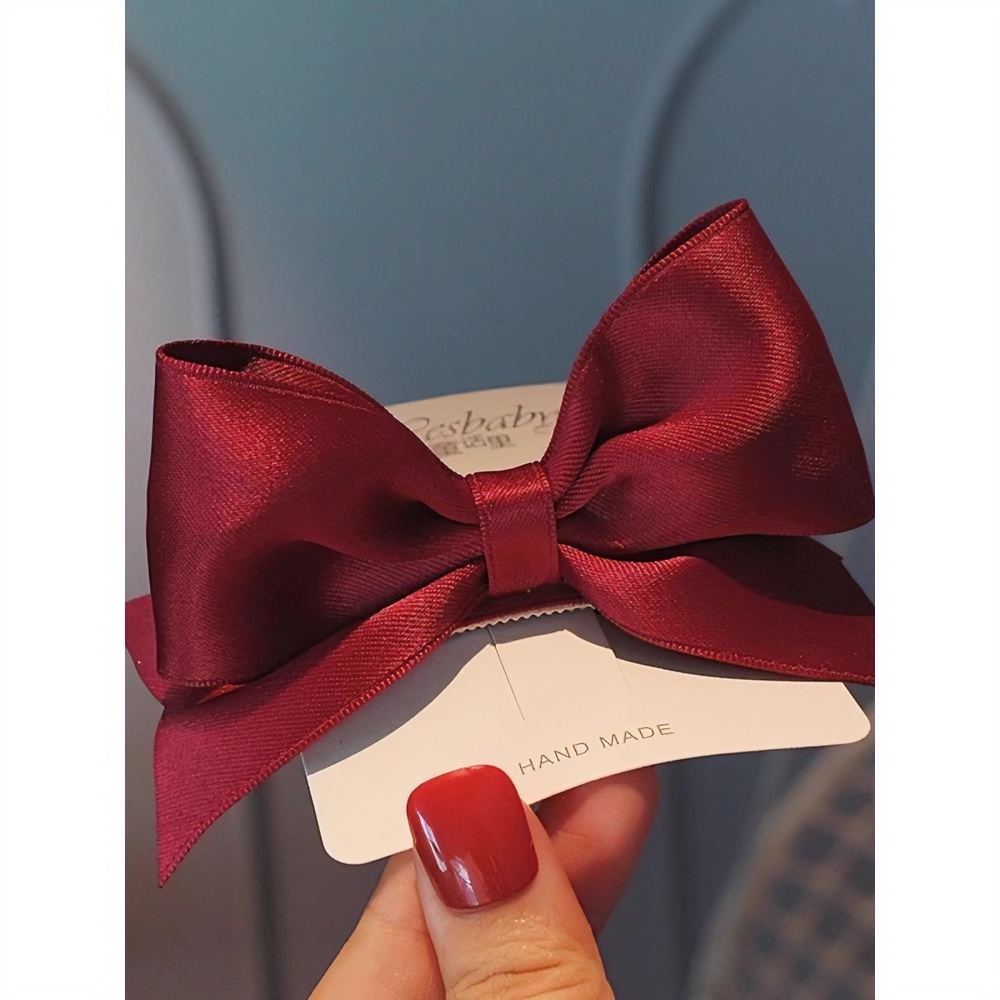 日韩新款刘海小夹子日系蝴蝶结发夹小女孩公主可爱宝宝淑女发卡