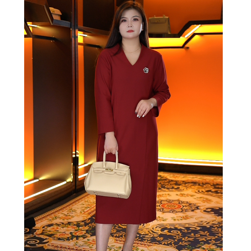 蔓缇蜜丝大码女装连衣裙2025秋冬新款微胖妹妹法式