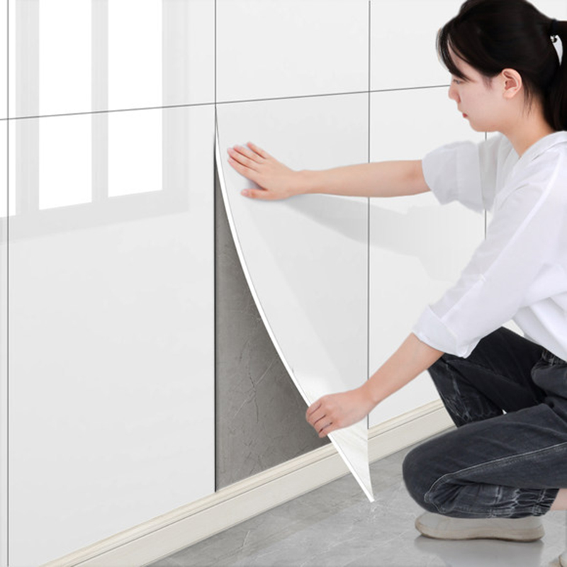 铝塑板仿瓷砖墙贴pvc墙板自装扣板墙纸自粘防水防潮墙壁贴纸遮丑