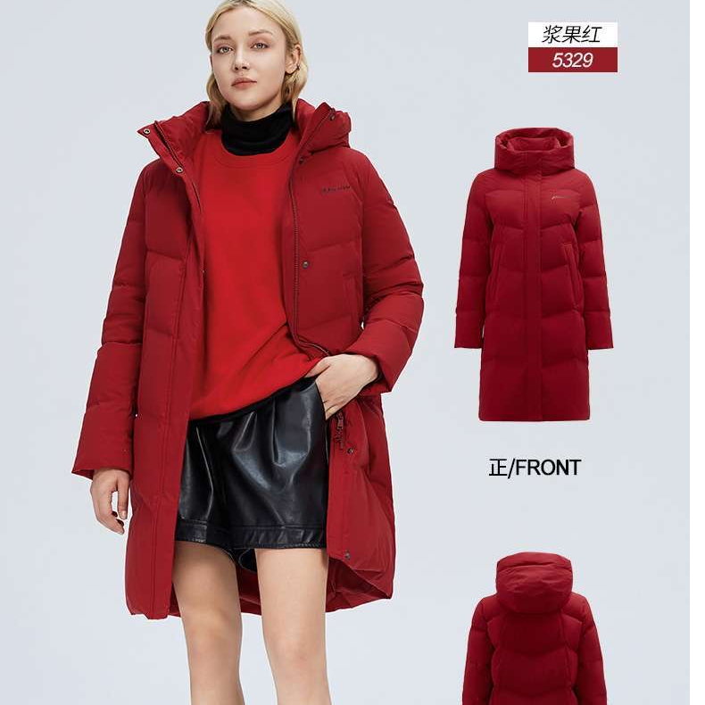 JIEAO/杰奥【商场同款】女中长款加厚显瘦羽绒服户外休闲新款爆品冬