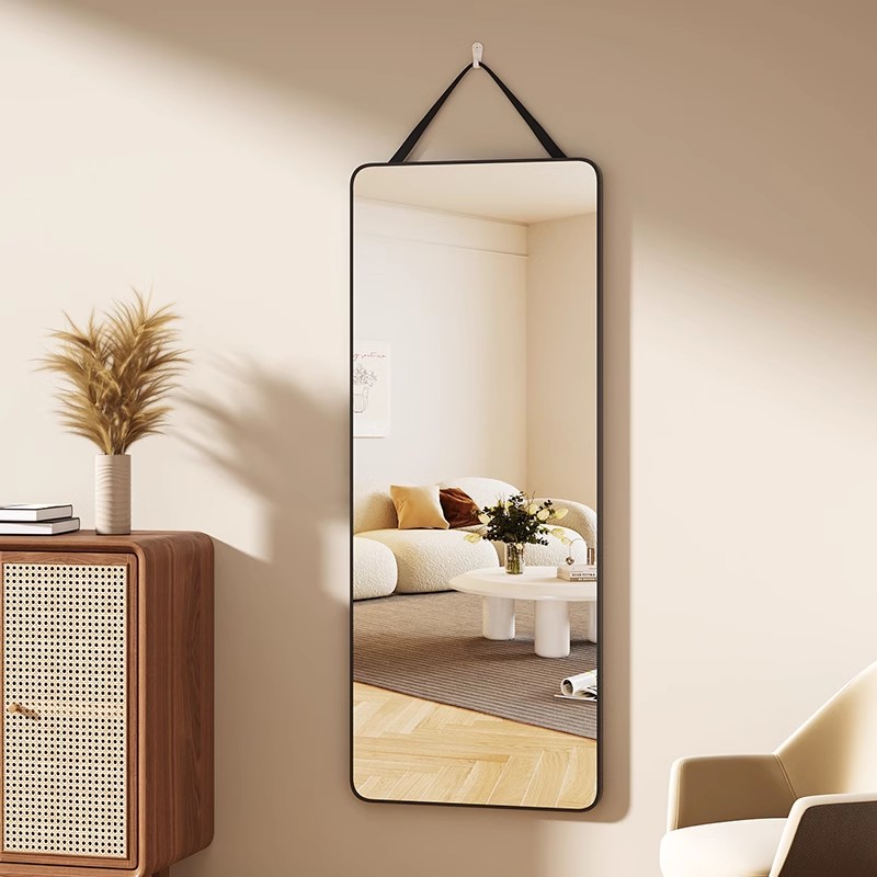 全身镜壁挂式挂墙穿衣镜家用试衣镜卧室宿舍立体试衣洗澡间镜子