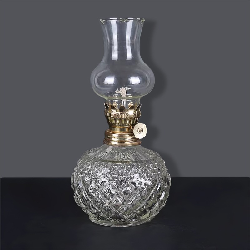 煤油灯户外露营氛围灯复古玻璃老式防风火焰灯怀旧煤油照明野营灯